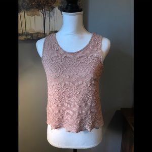Sleeveless Lace Tank Top